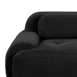 115" Modern Boneless Couches for Living Room, Corduroy Cloud Couch Sectional, Blue Modular Sectional Sofa, 3 Seater with 1 Ottoman, Sofas para Sala, L Shape Sofas & Couches (Blue, 3+1 Set)