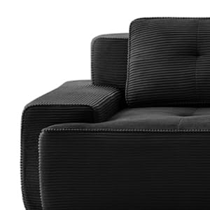 115" Modern Boneless Couches for Living Room, Corduroy Cloud Couch Sectional, Blue Modular Sectional Sofa, 3 Seater with 1 Ottoman, Sofas para Sala, L Shape Sofas & Couches (Blue, 3+1 Set)