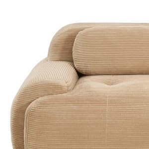 115" Modern Boneless Couches for Living Room, Corduroy Cloud Couch Sectional, Blue Modular Sectional Sofa, 3 Seater with 1 Ottoman, Sofas para Sala, L Shape Sofas & Couches (Blue, 3+1 Set)