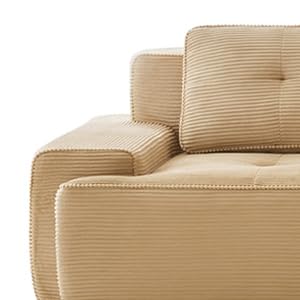 115" Modern Boneless Couches for Living Room, Corduroy Cloud Couch Sectional, Blue Modular Sectional Sofa, 3 Seater with 1 Ottoman, Sofas para Sala, L Shape Sofas & Couches (Blue, 3+1 Set)