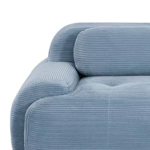 115" Modern Boneless Couches for Living Room, Corduroy Cloud Couch Sectional, Blue Modular Sectional Sofa, 3 Seater with 1 Ottoman, Sofas para Sala, L Shape Sofas & Couches (Blue, 3+1 Set)