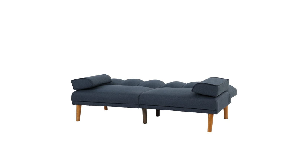 Tidyard Navy Polyfiber Adjustable Sofa with Solid Wood Legs, Contemporary Convertible Couch for Living Room, Includes Extra Cushion, 7? x 3? Chaise Not Included