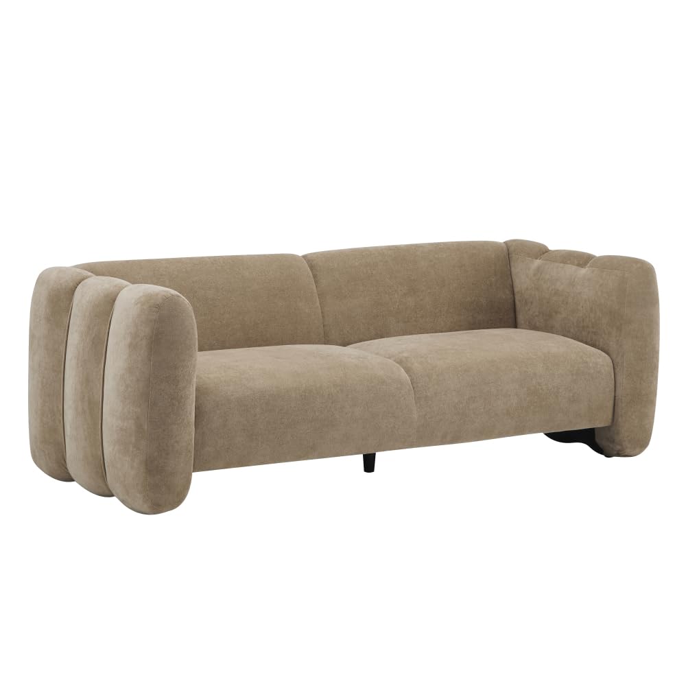 ZOEDO Tonson 83" 3-Seater Velvet Sofa,Wave Design, Living Rooms,Bedrooms,Apartment Office,Nomad