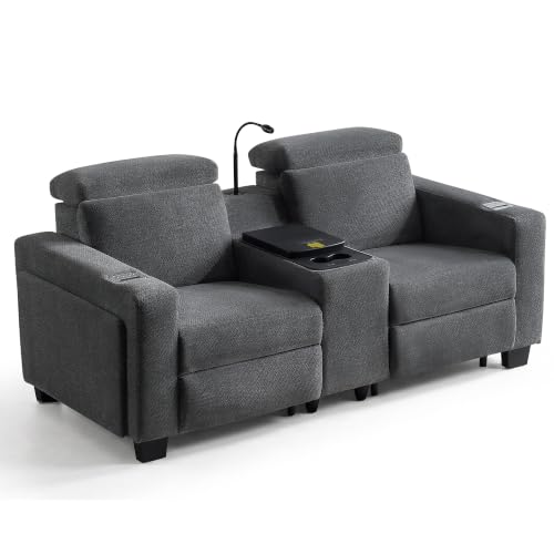 Wall Hugger Power Reclining Loveseat, Loveseat Recliner Sofa, Beige