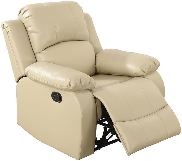 Bonded Leather Living Room Furniture Set Reclining Sofa Set Loveseat Furniture Sets in Living Room Sofa Recliners (3 Pieces, Blue Microfiber)