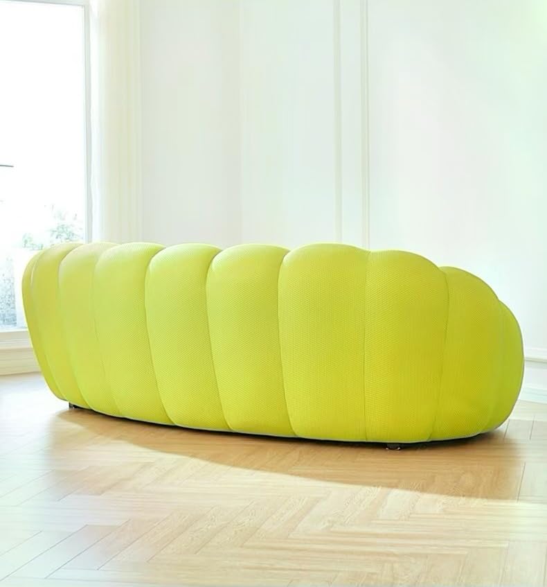 The Fashionable Compression Sofa maintains its Shape Even After prolonged use, Featuring a Fully Sponge-Filled Design with Bubble-Like Cushions.