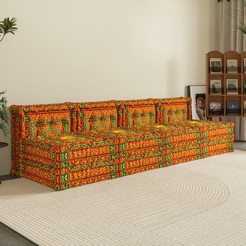 WOWMAX 3 Sets Floor Sofa Couch Bed Convertible Lazy Sofa Sleeper Bed, Floor Chair Bed Mattress Oversized Floor Pillow Ideal for Reading & Gaming, Home Decoration, Deep Blue