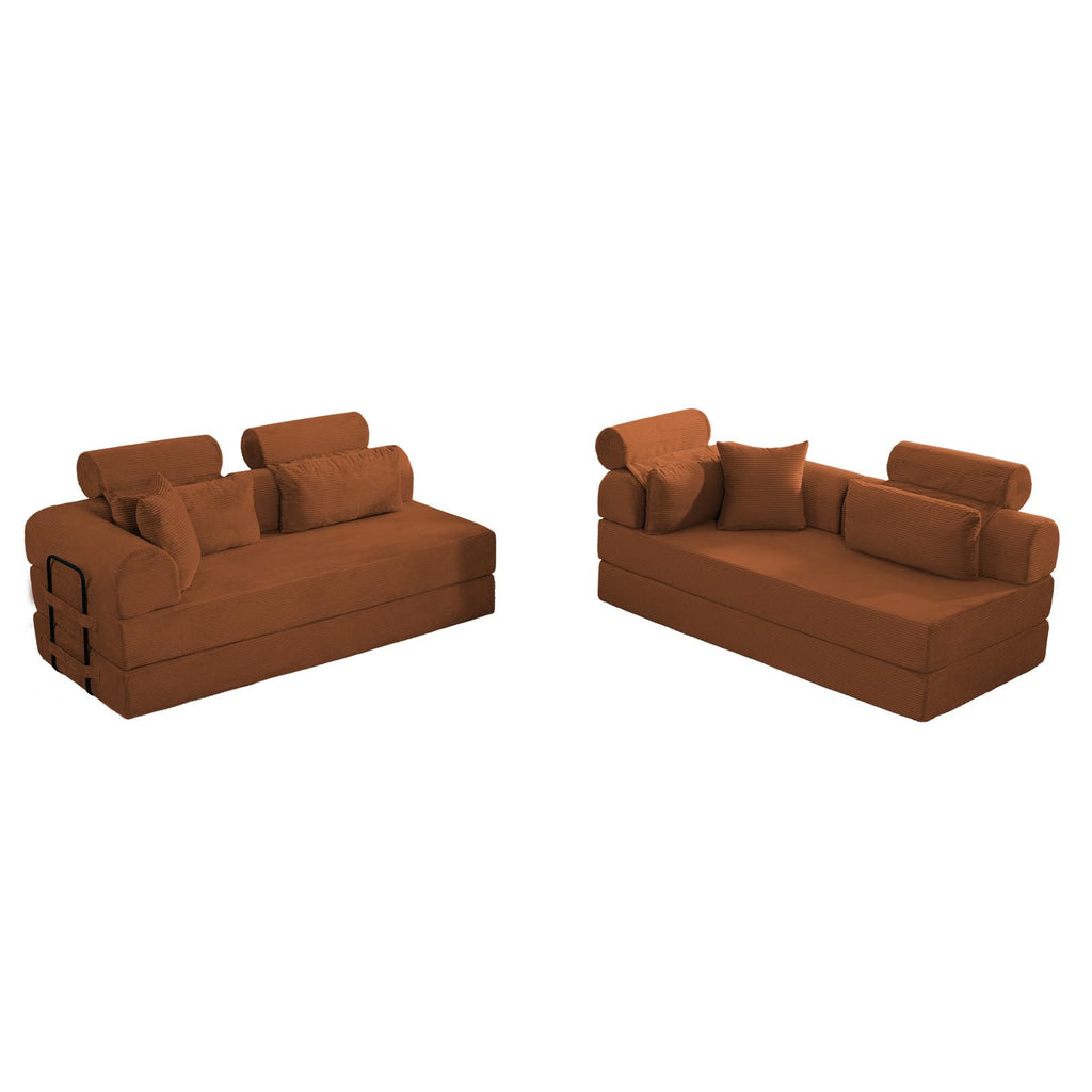 106" L-Shape Corduroy Sectional Sofa, Convertible Couch with Chaise