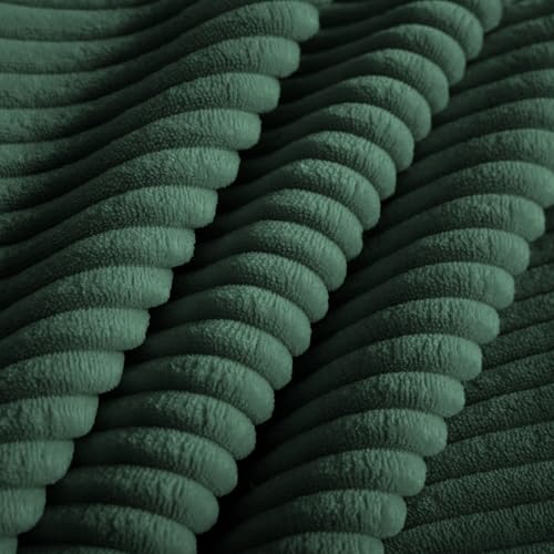 115" Oversize Modular Cloud Couch Sectional - Deep Seat U-Shaped Sofa, 3 Seats with 2 Ottomans,Pet-Friendly Fabric,Green Corduroy