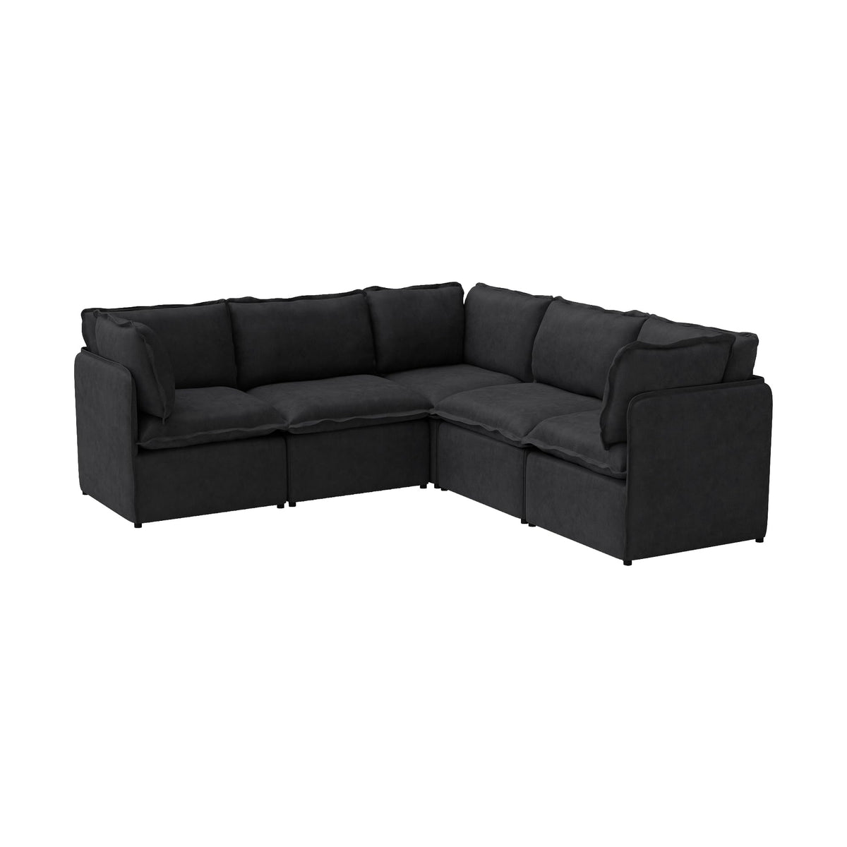 WJShome 5-Seater Cloud Modular Sofa Sectional Living Room Couch, Khaki