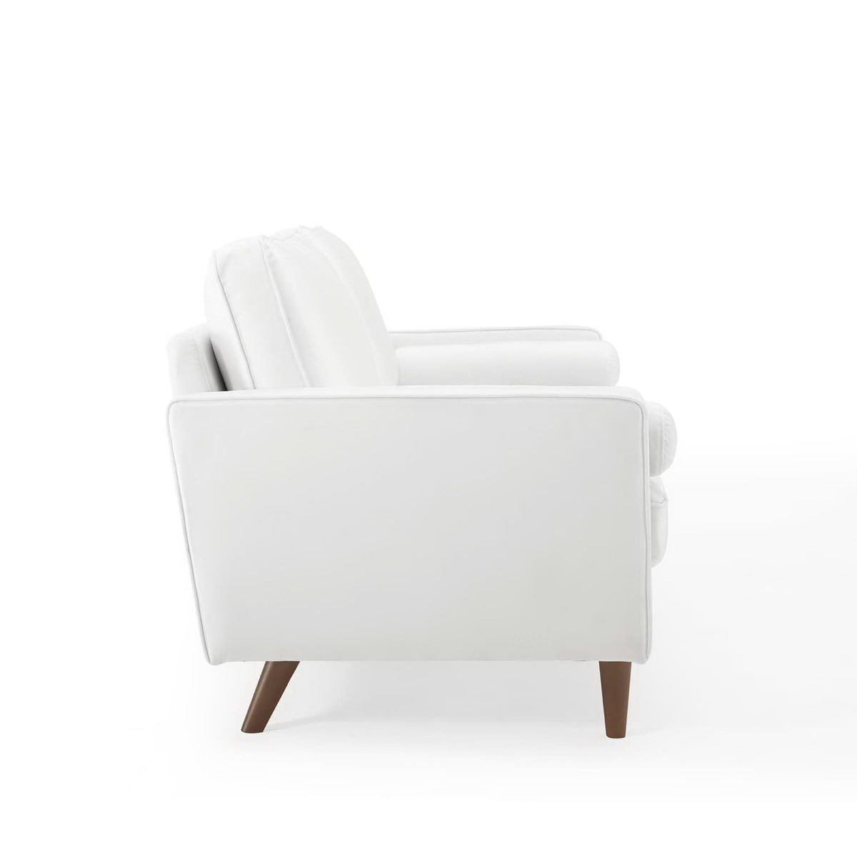 Valour 73 Inch Width Performance Velvet Sofa White Mid Century
