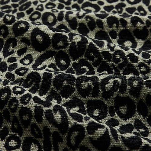 100'' Modular Sectional Couch, Cloud Deep Seat Sofa, Chenille Leopard Print Couch with Tassel for Living Room (U-Shaped, Green)