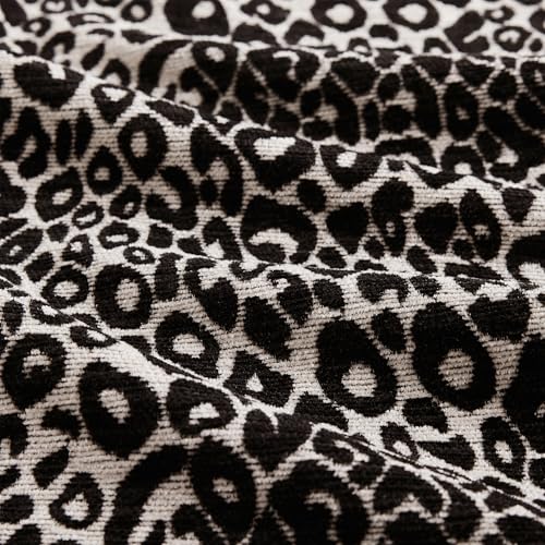 100'' Modular Sectional Couch, Cloud Deep Seat Sofa, Chenille Leopard Print Couch with Tassel for Living Room (U-Shaped, Green)