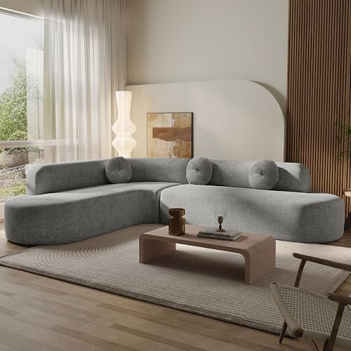109.4'' Curved Modular Sectional Sofa, Round Sofa with Soft Upholstery