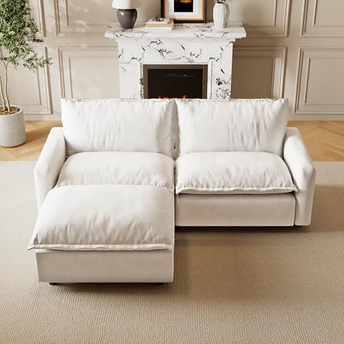 WJShome 116''Oversized Cloud Couch Modular Sectional Reclining Couches for Living Room, Reclining Couch with USB/Type C and Wireless Charging, 3 Seat with Power Recliner Sofa, Khaki