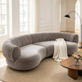 109" Modern Curved Sofa, Oversized Luxury Sectional Sofa, Camel