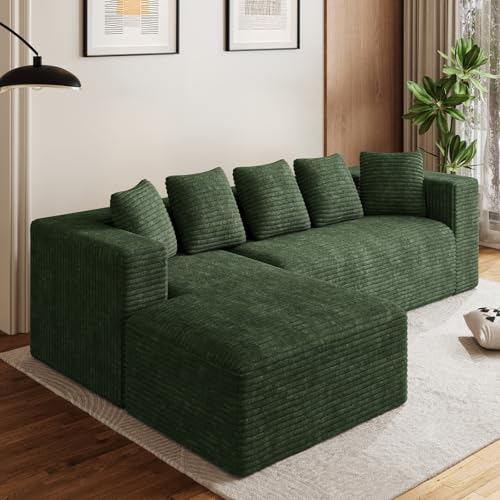 131" Oversized U-Shaped Cloud Sectional Sofa with Double Chaise, Blue