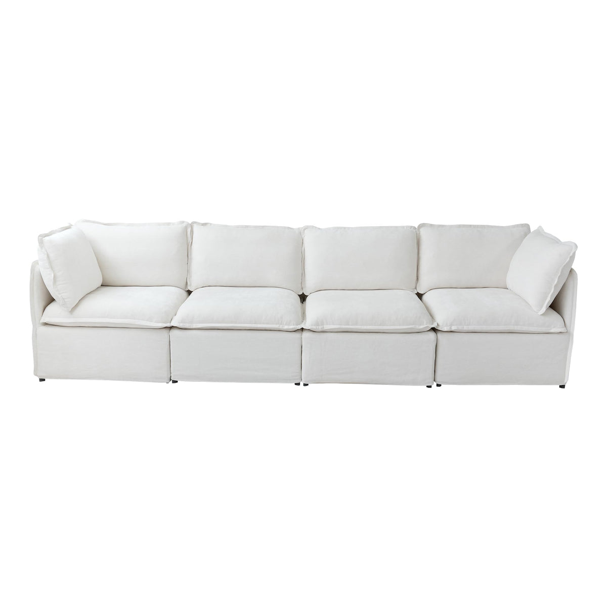WJShome 5-Seater Cloud Modular Sofa Sectional Living Room Couch, Khaki