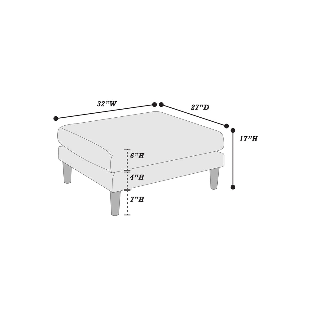 U-Shaped Couch Set: 6-Piece Modular Sectional with Armless Chairs, One Arm Chair, Ottoman - Modern Living Room Furniture