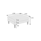 U-Shaped Couch Set: 6-Piece Modular Sectional with Armless Chairs, One Arm Chair, Ottoman - Modern Living Room Furniture