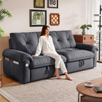 77.2" Convertible Sofa Bed, 2-in-1 Loveseat Pull Out Sleeper Couches