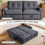 77.2" Convertible Sofa Bed, 2-in-1 Loveseat Pull Out Sleeper Couches