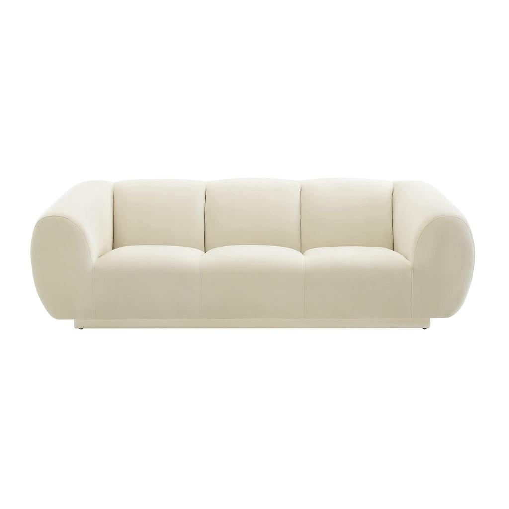 Tov Furniture Emmet 90" Cream Performance Velvet Sofa