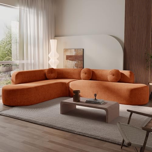 109.4'' Curved Modular Sectional Sofa, Round Sofa with Soft Upholstery
