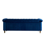 Velvet Sofa 84.65 inch for Living Room Blue Color CY368