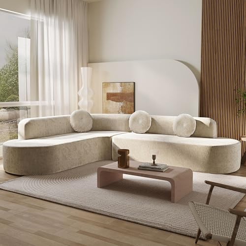 109.4'' Curved Modular Sectional Sofa, Round Sofa with Soft Upholstery
