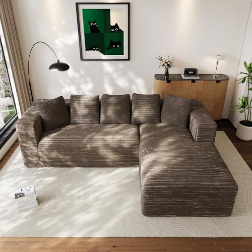 131" Oversized U-Shaped Cloud Sectional Sofa with Double Chaise, Blue