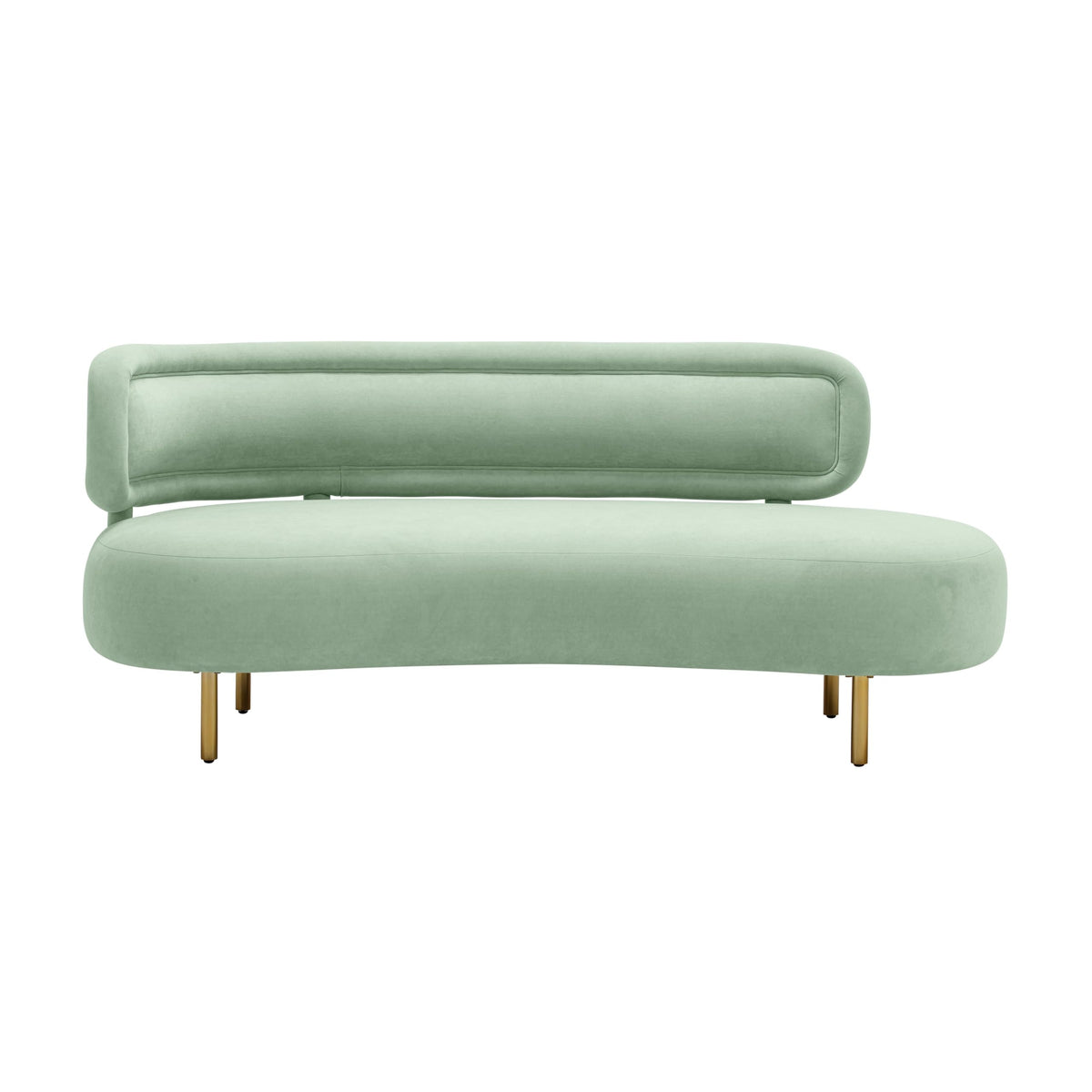 Tov Furniture Tischa Mint Green Velvet Sofa