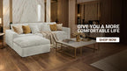108 inch high Resilience Boneless Sponge Sofa with 30 Density, Double Layer Cloud Like Cushions, Multiple Combination Options, no Installation Required,