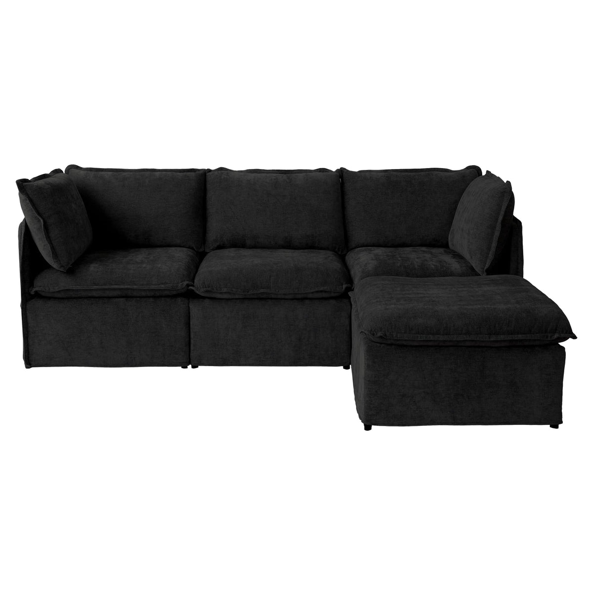 WJShome 5-Seater Cloud Modular Sofa Sectional Living Room Couch, Khaki