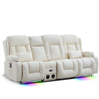 TUNYI Power Loveseat Recliner Sofa with Massage & Heat
