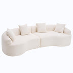 110'' Curved Boneless Sofa, Compression Sofa Modular Sectional Couch