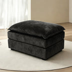119" Cloud Couch Sectional, L Shaped Modular Sectional Sofa for Living Room, 3 Seater Sofa with 3 Removable Washable Pillows and 1 Ottoman, Light Gray