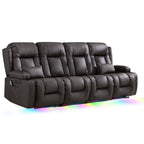 TUNYI Power Loveseat Recliner Sofa with Massage & Heat