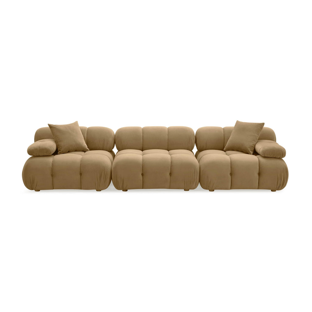 Tov Furniture Calliope Cafe Au Lait Performance Velvet Modular Sofa (Velvet, Brown)