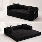 108" Modular Sectional Sofa Bed, L-Shaped Boneless Couch, Yellow