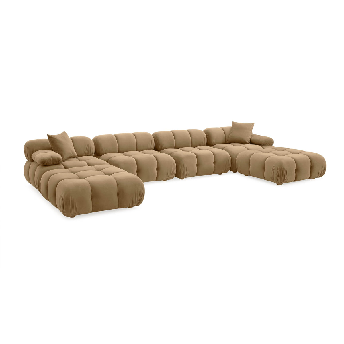 TOV Furniture Calliope Cream Vegan Shearling 6-Piece Modular U-Sectional