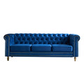 Velvet Sofa 84.65 inch for Living Room Blue Color CY368