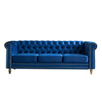 Velvet Sofa 84.65 inch for Living Room Blue Color CY368