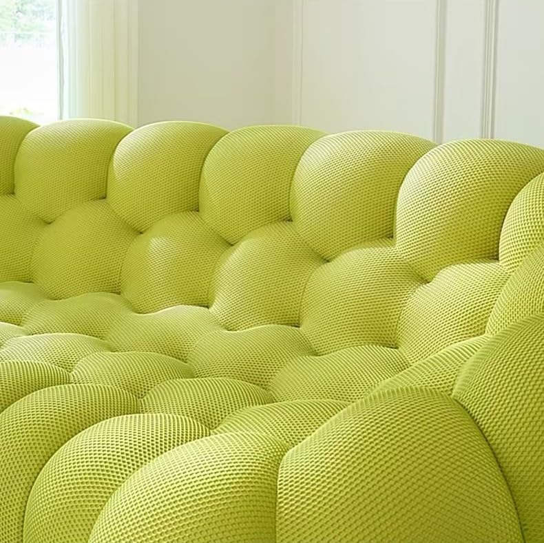 The Fashionable Compression Sofa maintains its Shape Even After prolonged use, Featuring a Fully Sponge-Filled Design with Bubble-Like Cushions.