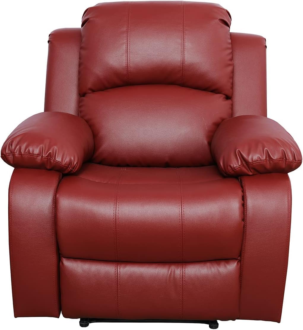 Bonded Leather Living Room Furniture Set Reclining Sofa Set Loveseat Furniture Sets in Living Room Sofa Recliners (3 Pieces, Blue Microfiber)