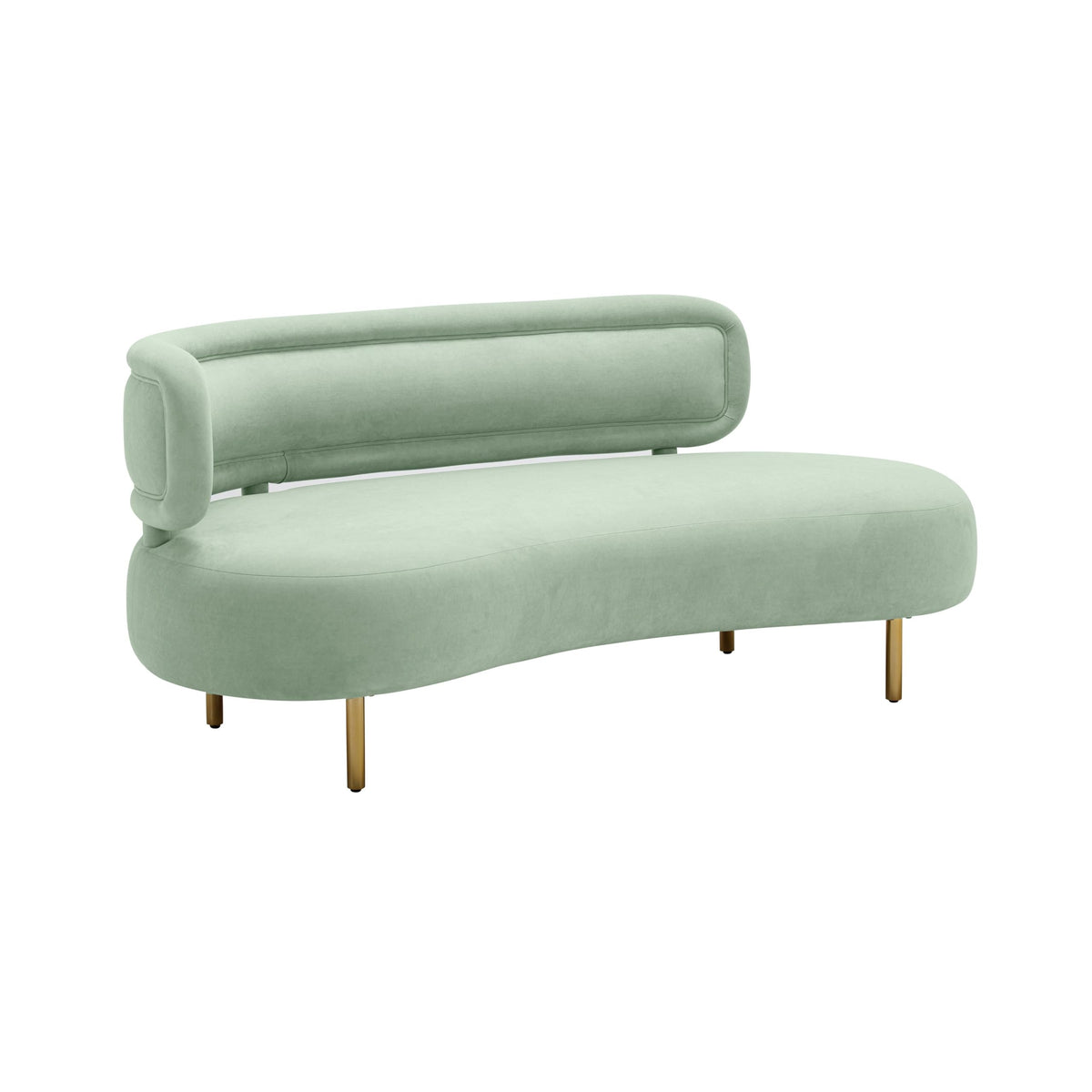 Tov Furniture Tischa Mint Green Velvet Sofa