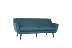 Tidyard Sofa Velvet Modern Couches for Living Room, Teal Blue