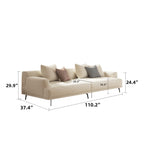 110" Modern Sectional Couch for Living Room, Fabric Cloud Sofa