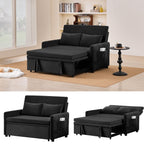 100" Modular Sectional Sleeper Sofa with Pull Out Bed/Side Table/USB Charging/Storage Chaise, Comfy Convertible Cloud Couch, U Shaped 7 Seat Corduroy Sofa with Cup Holders,Green