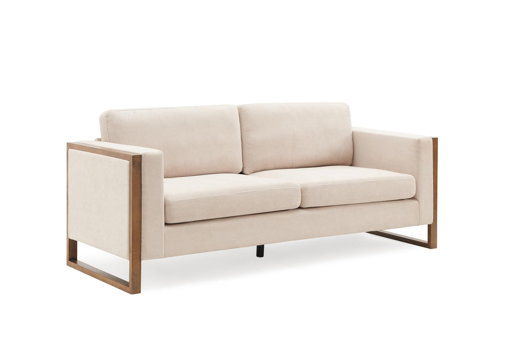 79" Modern Sofa with Solid Wood Legs,3-Seater,Living Rooms,Bedrooms,Apartm